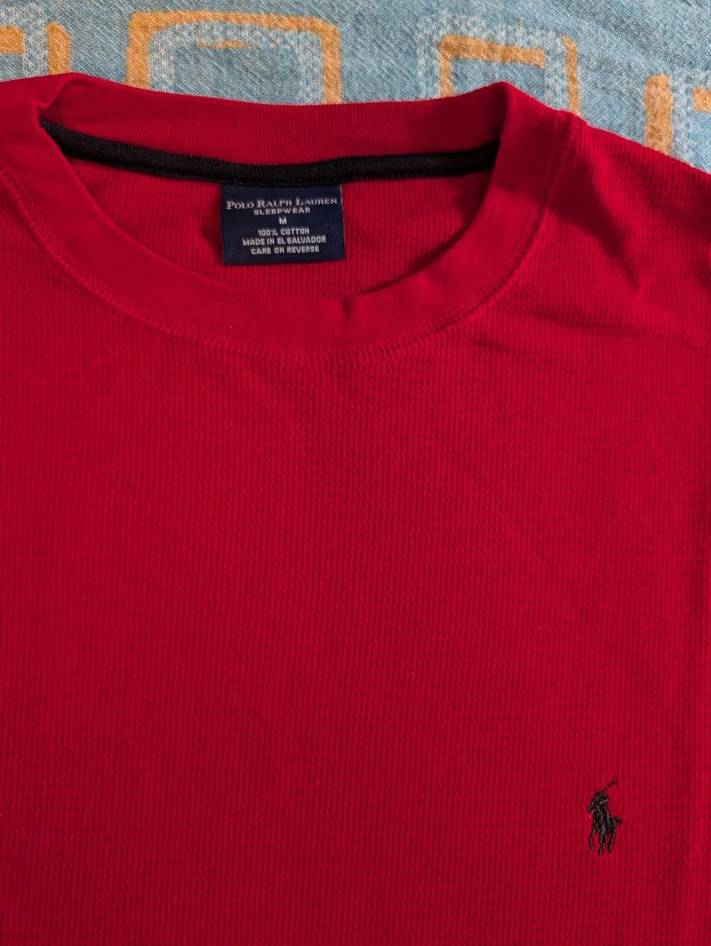 Polo Ralph Lauren Sleepwear Red Long-Sleeve Shirt Men's Medium